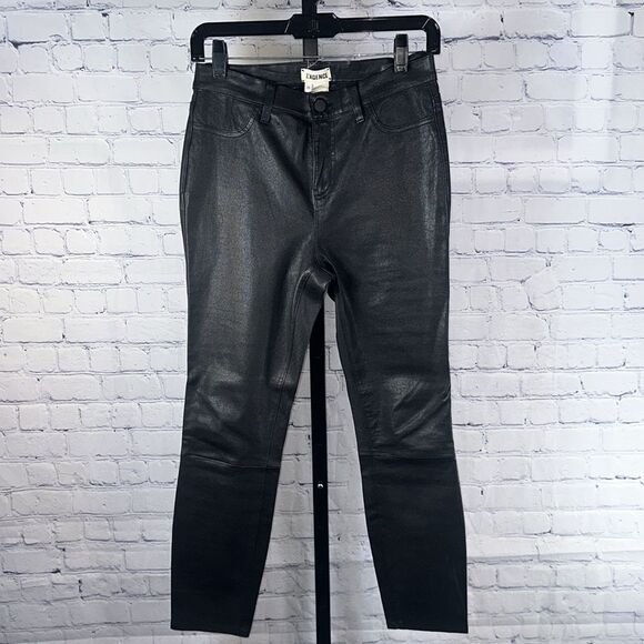 ✨ L’AGENCE 100% Lamb Leather Pants Sz 28 | Inseam 26” - Picture 3 of 7